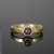 Malina Skulska, Biżuteria, Pierścionki, Młotkowany pierścionek z czaroitem 
