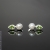 Malina Skulska, Biżuteria, Kolczyki, Białe perły z perydotami - srebrne sztyfty 