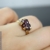 Pozłacany pierścionek z surowym rubinem  / Malina Skulska / Biżuteria / Pierścionki