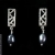 Ażurowe sztyfty z granatowymi perłami  / Malina Skulska / Biżuteria / Kolczyki