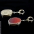 Złocone wiszące kolczyki z czerwonym jaspisem / Malina Skulska / Biżuteria / Kolczyki
