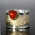 Malina Skulska, Biżuteria, Pierścionki, Dwukolorowa złota obrączka z opalem meksykańskim 