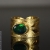 Pozłacany pierścionek z zielonym opalem etiopskim / Malina Skulska / Biżuteria / Pierścionki