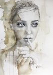 Zhenya - akwarela, oryginał