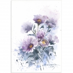Kwiaty - oryginał, akwarela 0773 - Anna Lipowska w Dekoracja Wnętrz/Obrazy