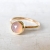 Złoty pierścionek z kwarcem różowym