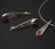 SREBRNY WISIOREK CLOISONNE Z BURSZTYNEM / Anna Betley Enamel Art / Biżuteria / Wisiory