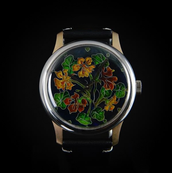 ZEGAREK "Kwiaty Wyspiańskiego" / Anna Betley Enamel Art / Biżuteria / Zegarki