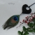 Feather glam - wyjątkowy wisior z naturalnej skóry z pawim piórem / Soft Things / Biżuteria / Wisiory