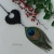 Feather glam - wyjątkowy wisior z naturalnej skóry z pawim piórem / Soft Things / Biżuteria / Wisiory