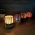Lampion witrażowy ze szkła opalowego "L" - pomarańczowo/niebieski / Breitling Glass And More / Dekoracja Wnętrz / Świece i świeczniki