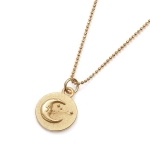 Księżyc amulet ze złoconego srebra na łańcuszku - Cztery Humory w Biżuteria/Wisiory