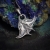 Wisior płaszczka z orkami ze srebra próby 925, według autorskiego projektu / Cztery Humory / Biżuteria / Wisiory