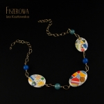 Porcelanowe Art Deco - naszyjnik