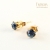 Fiszerowa, Biżuteria, Kolczyki, Swarovski dot - gold & denim blue