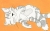 Grafika ze śpiącym kotem - kolor pomarańczowy / Anna Bednarczyk Ilustracje / Dekoracja Wnętrz / Rysunki i Grafiki