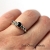 Srebrny pierścionek z czarnymi szafirami / Gosia Chruściel-Waniek / Biżuteria / Pierścionki
