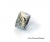 Symbiosis - srebrno - złoty pierścionek z turkusowym brylantem