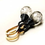 Kolczyki Tourmalinated Quartz