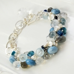 Bourre - Srebrna Elegancka Bransoleta w Blekicie