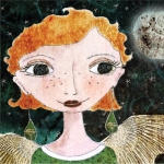 Dziewczyna i księżyc  - ilustracja
