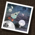 Podróż kosmiczna - ilustracja
