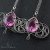Fuchsia Flower - Srebrne kolczyki z różowym topazem Handmade / Salczyńska / Biżuteria / Kolczyki