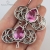 Fuchsia Flower - Srebrne kolczyki z różowym topazem Handmade / Salczyńska / Biżuteria / Kolczyki