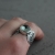 Srebrny pierścień z akwamarynem mszystym / Salczyńska / Biżuteria / Pierścionki