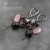 'bunch' -  różowe kolczyki z opalem peruwiańskim,granatem i turmalinem
