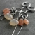 'I' z peach moonstone / formood / Biżuteria / Kolczyki