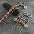 'I' z peach moonstone / formood / Biżuteria / Kolczyki