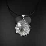 Wakatakeh II - srebrny wisior z kwarcem dymnym - Fiann w Biżuteria/Wisiory