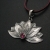 Fiann, Biżuteria, Wisiory, Lotus Flower IV - srebrny wisior Kwiat Lotosu z naturalnym rubinem