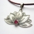 Lotus Flower IV - srebrny wisior Kwiat Lotosu z naturalnym rubinem / Fiann / Biżuteria / Wisiory
