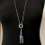 Fiann, Biżuteria, Naszyjniki, Upriver - długi srebrny naszyjnik z lapis lazuli