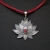 Fiann, Biżuteria, Wisiory, Lotus Flower V - srebrny wisior z rubinem - Kwiat Lotosu