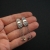 Dao-li  - srebrne kolczyki sztyfty z hematytami  / Fiann / Biżuteria / Kolczyki