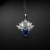 Lotus Flower XXIII - srebrny wisiorek z lapis lazuli / Fiann / Biżuteria / Wisiory