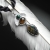 Rhea - srebrny wisior z azurytem, turmalinem i malachitem na grubym satynowym sznurze / Fiann / Biżuteria / Wisiory