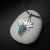 Lotus Flower - In the primeval waters -srebrny wisiorek z niebieskim chalcedonem / Fiann / Biżuteria / Wisiory