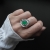 Kropla drąży skałę  - srebrny pierścionek z zielonym onyksem / Fiann / Biżuteria / Pierścionki