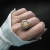 Fiann, Biżuteria, Pierścionki, BLESSED BY FIRE - srebrny pierścionek z fasetowanym labradorytem