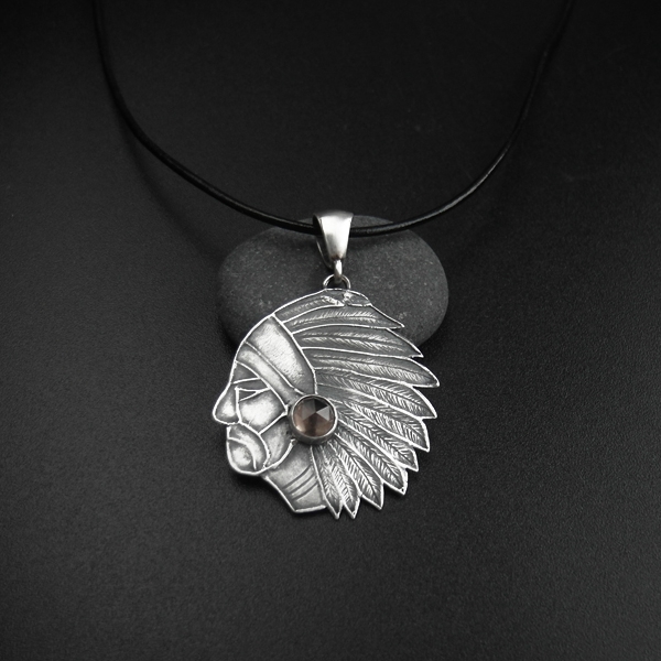 Wakatakeh II - srebrny wisior z kwarcem dymnym / Fiann / Biżuteria / Wisiory