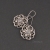 Crystal Flower - srebrne kolczyki z kryształem góskim / Senanque / Biżuteria / Kolczyki