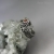Gałązki kwiatowe - pierścionek ze srebra z granatem / Drakonaria / Biżuteria / Pierścionki