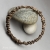 Wieniec leśny III - bransoleta z brązu z kamieniami