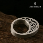 Ażurowy labirynt- pierścionek owalny zarezerwowany dla Pani Basi
