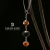 Stobiecki Design, Biżuteria, Wisiory, ORANGE vs. BLACK II- wisiorek  z agatu i lawy wulkanicznej