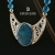 BLUE MOON- naszyjnik z serii NEURONY ze srebrnym wisiorkiem / Stobiecki Design / Biżuteria / Naszyjniki